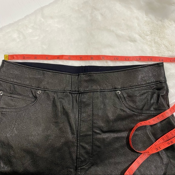 Spanx Leather-Like Ankle Skinny Pant Sz M DEFECTED Stretchy Chic Edgy Casual - Picture 12 of 15
